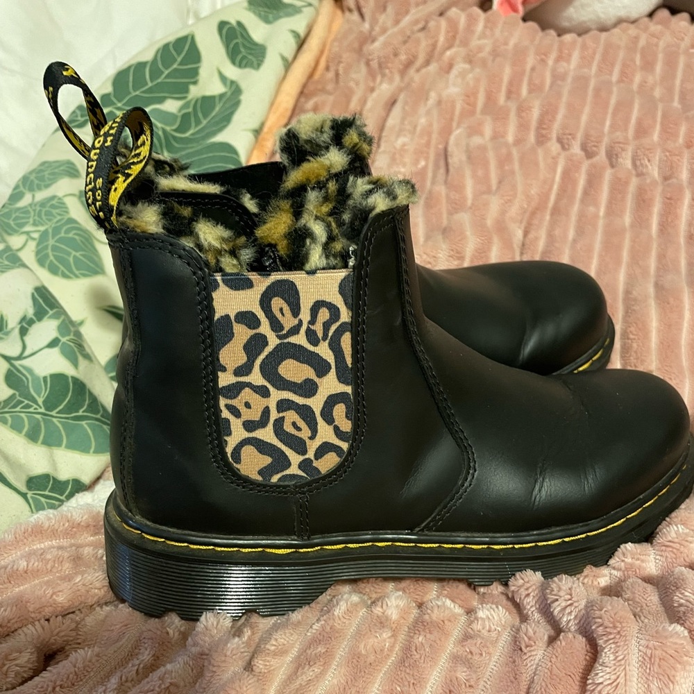 Barely Worn Doc Marten Fur Lined Chelsea Boots